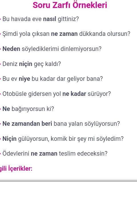 Durum zarfı örnekleri: Türkçede en sık kullanılanlar