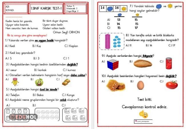 Sınıf Test 50 Soru – Cümlede Anlam Testleri